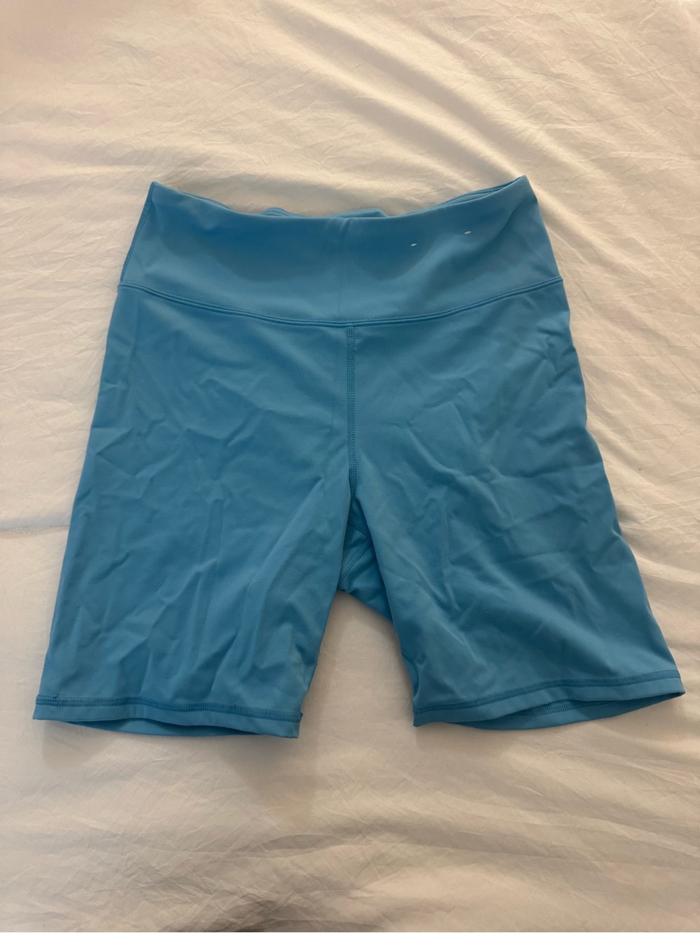 Women’s High-Waist Bike Shorts in Light Blue